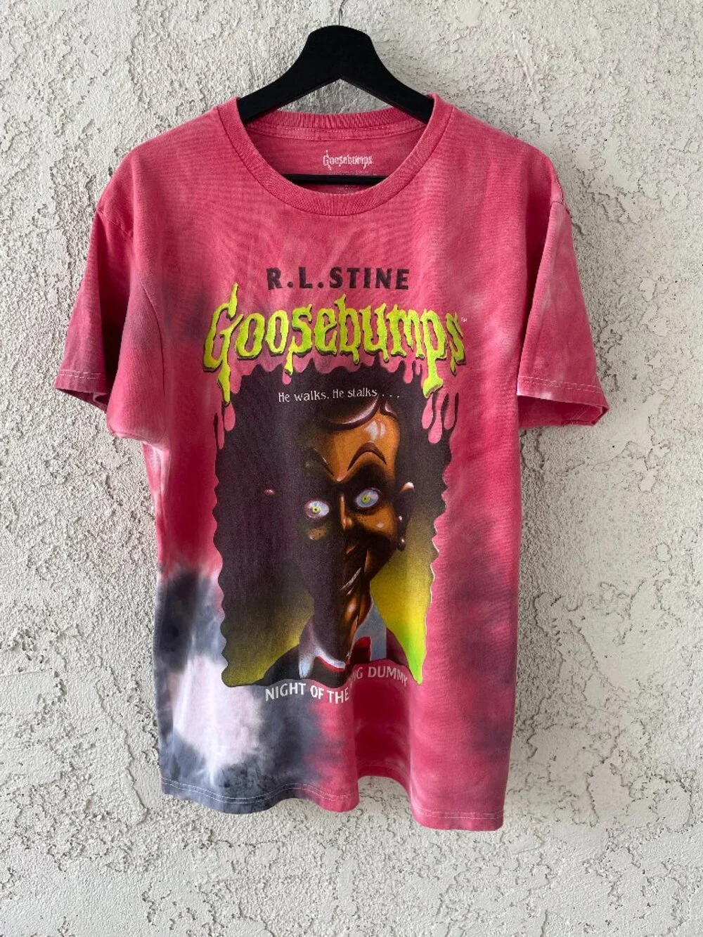 Goosebumps Slappy Night of the Living Dummy Tie Dye Shirt M R.L. Stine